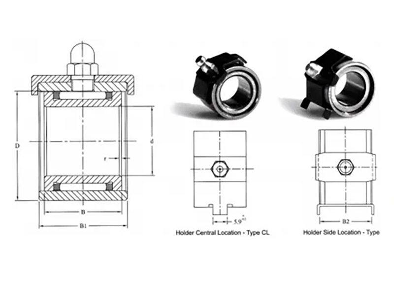 Bottom Roller Bearings,Radial and Axial Loads